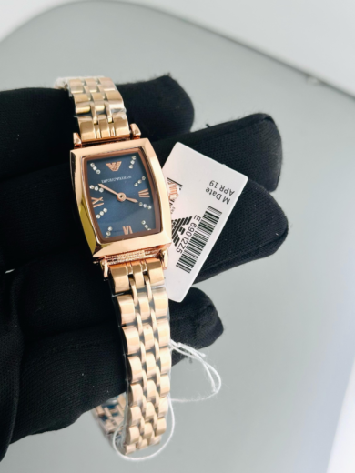 ARMANI Black Ceramic Retro Watch - Image 2