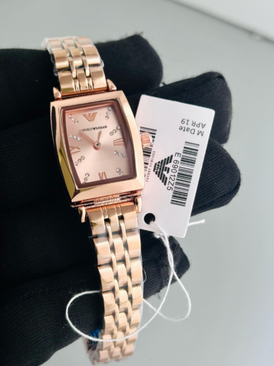 ARMANI Black Ceramic Retro Watch - Image 3