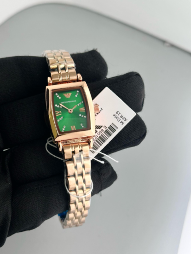 ARMANI Black Ceramic Retro Watch - Image 4