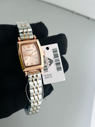 ARMANI Black Ceramic Retro Watch - Image 5