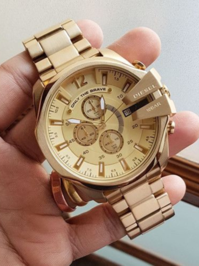 Diesel 10Bar Mega Chief Chronograph (Gold) - Image 3