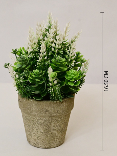 Lavender & White Artificial Succulent (Home & Office Decor) - Image 3