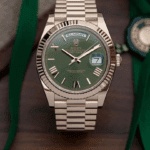 Rolex Day-Date 41 Rose Gold Green Dial "First Copy" Men's Automatic Watch