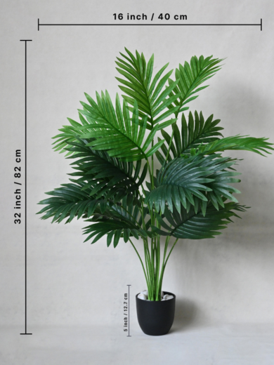 Artificial Areca Palm Plant (82 cm With Basic Pot) - Image 3