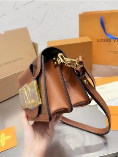 Louis Vuitton Mini Dauphine Lock Xl Leather Shoulder Bag - Image 3