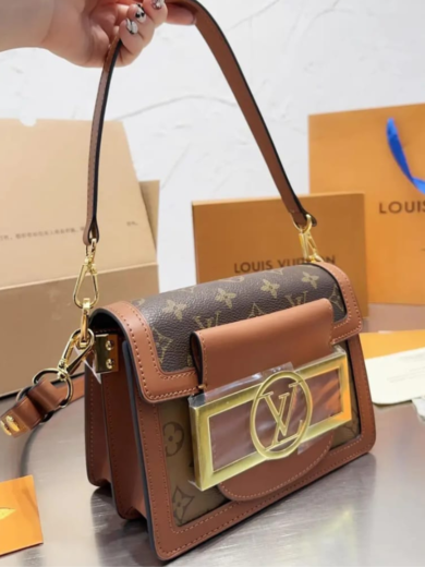 Louis Vuitton Mini Dauphine Lock Xl Leather Shoulder Bag