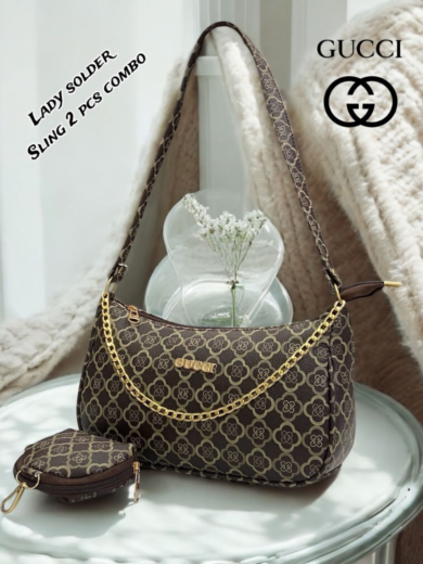 Gucci Imported Look Lady Solder Sling Bag(2pcs Combo) - Image 2