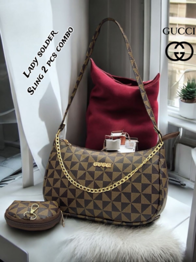 Gucci Imported Look Lady Solder Sling Bag(2pcs Combo) - Image 4