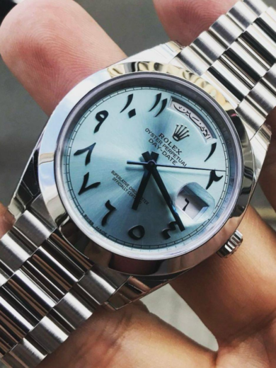 Rolex Date Just Sky Blue Dial Arbic Letter Watch - Image 3