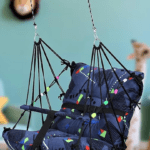 Cotton Baby Swing Chair Hanging Jhula (6 Months to 5 Years) – with FREE LED Compass Box