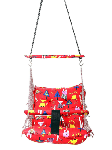 Cotton Swing Chair For Kids Baby's Children Folding And Washable1-6 Years With Safety Belt/home,garden Jhula For Babies - Image 2