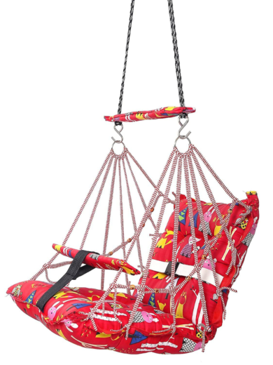 Cotton Swing Chair For Kids Baby's Children Folding And Washable1-6 Years With Safety Belt/home,garden Jhula For Babies