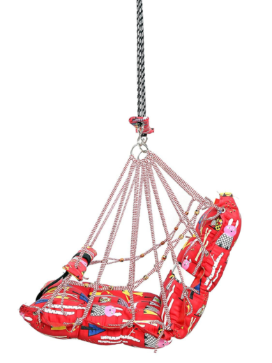 Cotton Swing Chair For Kids Baby's Children Folding And Washable1-6 Years With Safety Belt/home,garden Jhula For Babies - Image 4