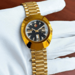 Rado Diastar Watch (Black Dial with Diamond Studded) – Premium First Copy Luxury Timepiece