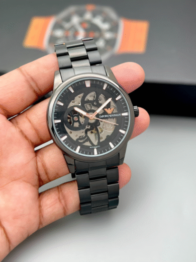Emporio Armani Men’s Automatic Watch – Skeleton Back Open Glass | Premium First Copy Luxury Timepiece - Image 3
