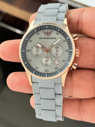 Emporio Armani AR5905 Men’s Watch – Premium First Copy Rose Gold & Black Chronograph Luxury Timepiece