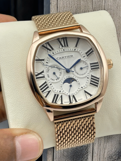 Premium Cartier Date & Day Working Watch – Luxury First Copy Designer Timepiece for Men - Image 3
