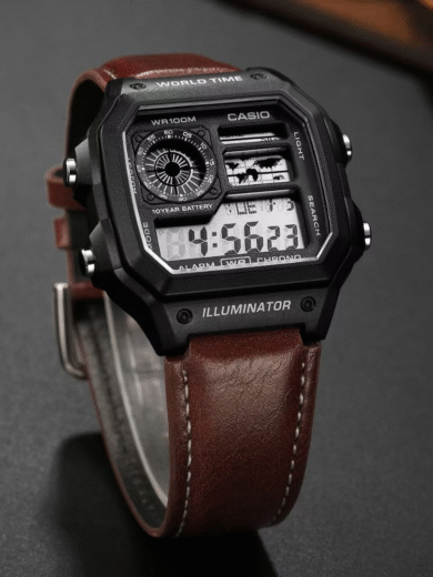 First Copy Casio World Time Watch (AE-1200WH-1A)