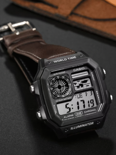 First Copy Casio World Time Watch (AE-1200WH-1A) - Image 5