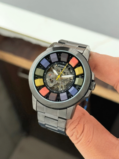 Fossil Grant Skeleton Automatic Watch – Premium First Copy, Transparent Back Open Design for Men - Image 4