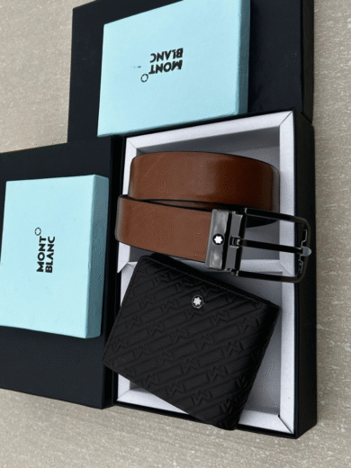 Mont Blanc Belt & Wallet Combo – Premium First Copy Luxury Gift Set - Image 2