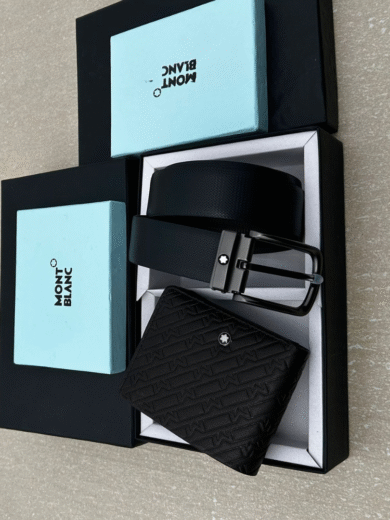 Mont Blanc Belt & Wallet Combo – Premium First Copy Luxury Gift Set - Image 3