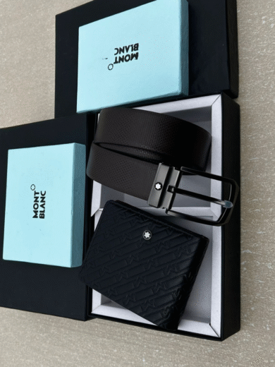 Mont Blanc Belt & Wallet Combo – Premium First Copy Luxury Gift Set - Image 4