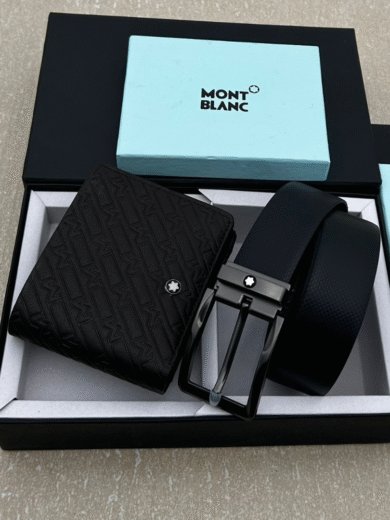 Mont Blanc Belt & Wallet Combo – Premium First Copy Luxury Gift Set - Image 5
