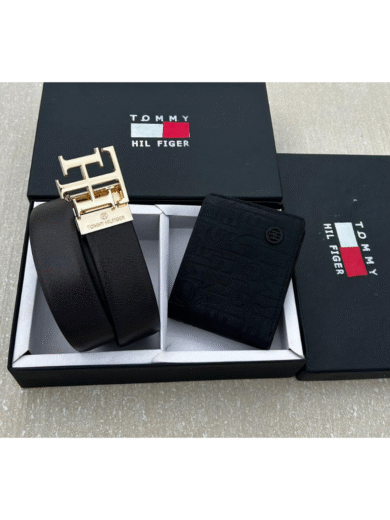 Tommy Hilfiger Belt & Wallet Combo Set for Men – Premium First Copy, Stylish Genuine Leather Finish - Image 6