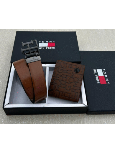 Tommy Hilfiger Belt & Wallet Combo Set for Men – Premium First Copy, Stylish Genuine Leather Finish - Image 7