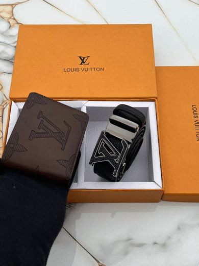 Louis Vuitton Belt & Wallet Combo – Premium First Copy | Men's Luxury Fashion Accessories - Image 4