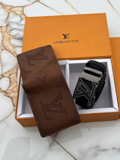 Louis Vuitton Belt & Wallet Combo – Premium First Copy | Men's Luxury Fashion Accessories - Image 3