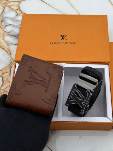 Louis Vuitton Belt & Wallet Combo – Premium First Copy | Men's Luxury Fashion Accessories - Image 2