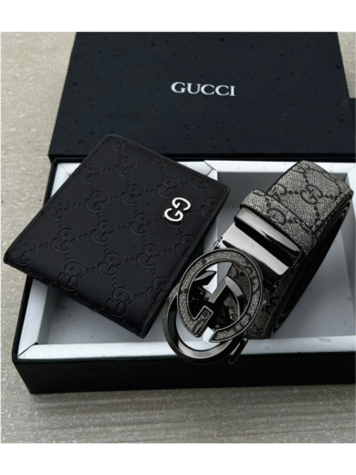 Gucci Heavy Combo Belt & Wallet – Premium First Copy Luxury Gift Set - Image 4