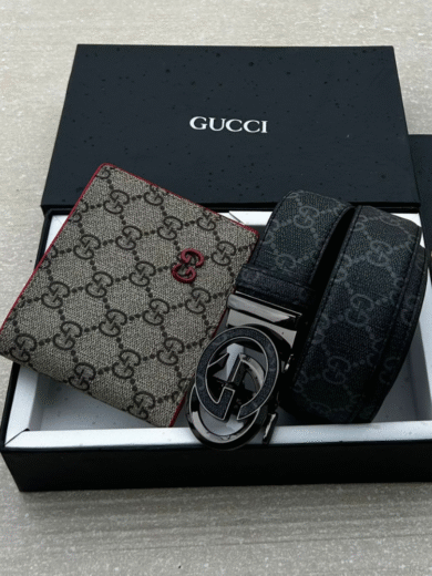 Gucci Heavy Combo Belt & Wallet – Premium First Copy Luxury Gift Set - Image 2