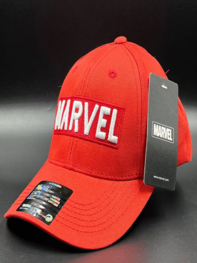 Marvel Red First Copy Cap – Premium Embroidered Logo Adjustable Unisex Baseball cap