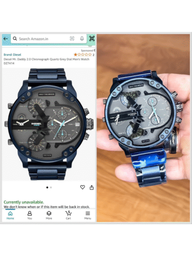 Diesel DZ7414 Mega Chief Blue Multi-Time Watch – COD Available - Image 3