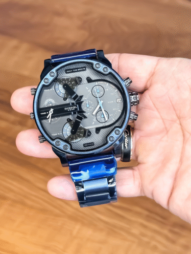 Diesel DZ7414 Mega Chief Blue Multi-Time Watch – COD Available