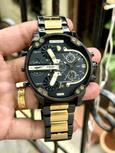 Diesel DZ7333 Gold Black Multi-Time Stainless Watch – COD Available - Image 4