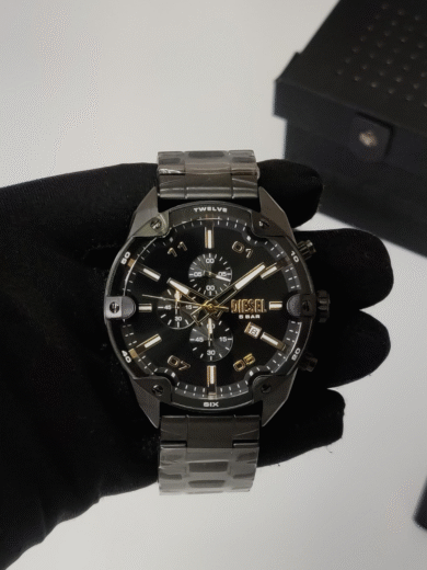 Diesel Mega Chief Black Gold Chronograph Watch – COD Available - Image 4