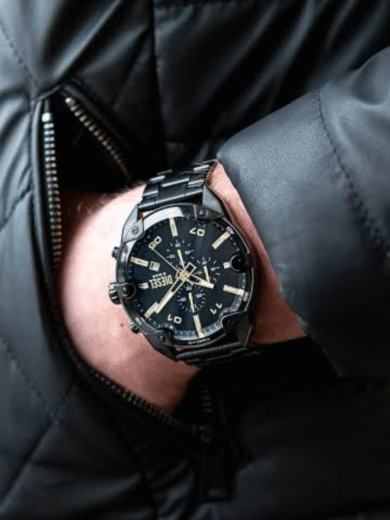 Diesel Mega Chief Black Gold Chronograph Watch – COD Available - Image 2