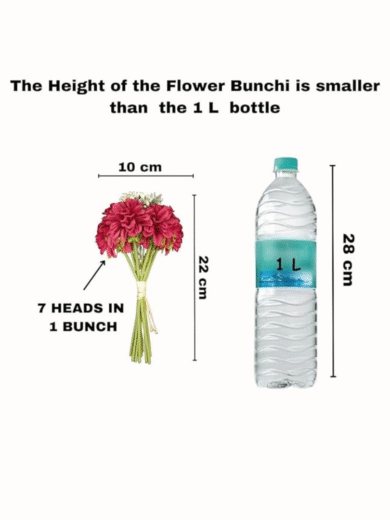 Artificial White Dahlia Bouquet – Faux Flower Bunch for Vase Arrangement & Premium Home Décor - Image 6