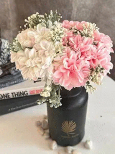 Artificial Pink Dahlia Bouquet – Faux Flower Bunch for Vase, Home & Event Decor - Image 4