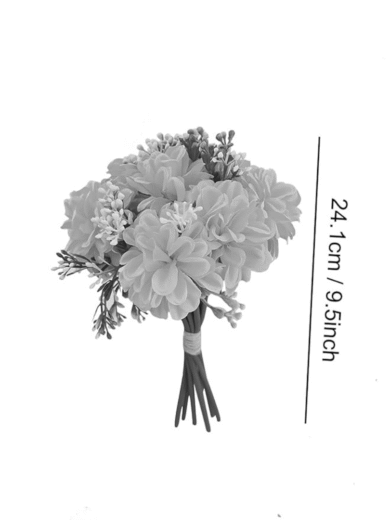 Artificial Pink Dahlia Bouquet – Faux Flower Bunch for Vase, Home & Event Decor - Image 5