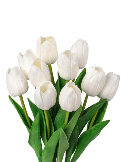 Artificial White Tulip Flowers – Premium Faux Tulip Bouquet for Vase & Home Decor - Image 4