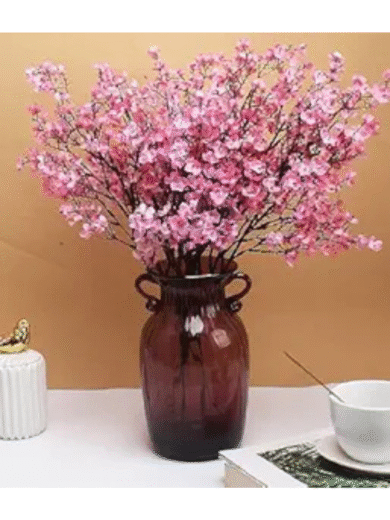 Artificial Pink Cherry Blossom Branches – Faux Flower Stems for Vase Arrangements, Home & Wedding Decor - Image 3