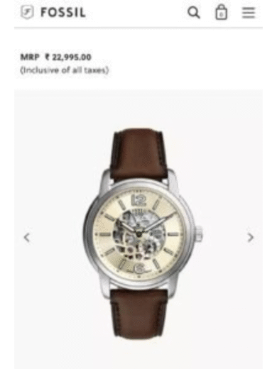Fossil Grant Silver Skeleton Automatic Watch – Cream Dial, Brown Leather Strap, Men’s Luxury Edition - Image 2