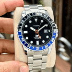 Fossil Sport Diver Stainless Steel Watch – Black Dial, Pepsi Bezel, Date, 100M Water Resistant Men’s