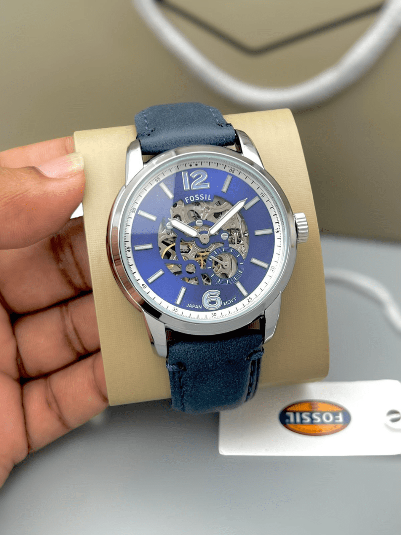 Fossil Grant Skeleton Automatic Rose Gold Brown Watch – COD Available - Image 4