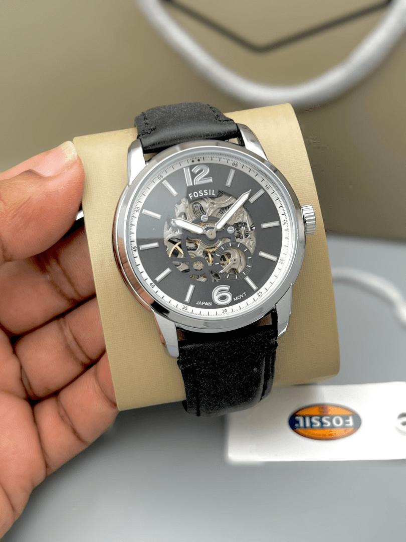 Fossil Grant Skeleton Automatic Rose Gold Brown Watch – COD Available - Image 5